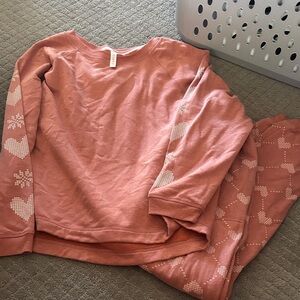 Cozy Pink Heart Pajama Set